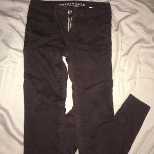 maroon american eagle jeans
